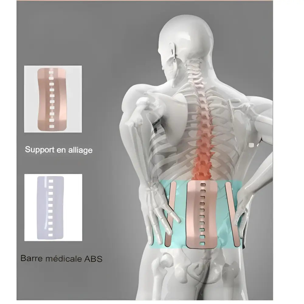 Ceinture Orthopédique de Maintien Lombaire Chauffante et Magnétique et ses support en alliage