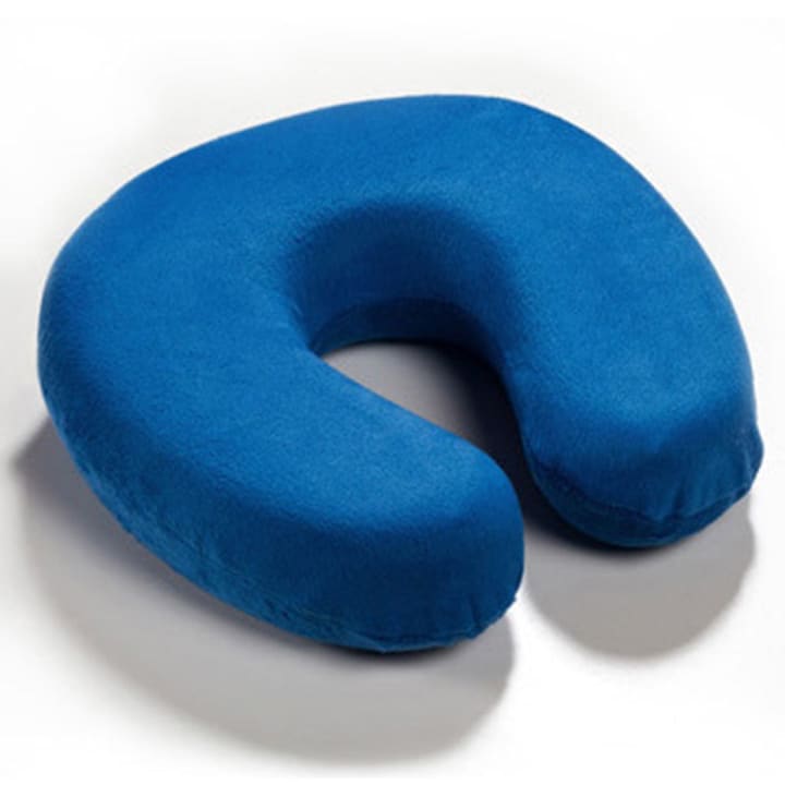 Oreiller de Voyage à Mémoire de Forme en U - Bleu