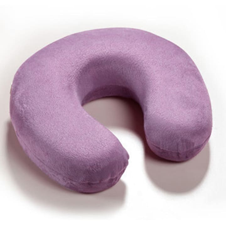 Oreiller de Voyage à Mémoire de Forme en U - Mauve clair