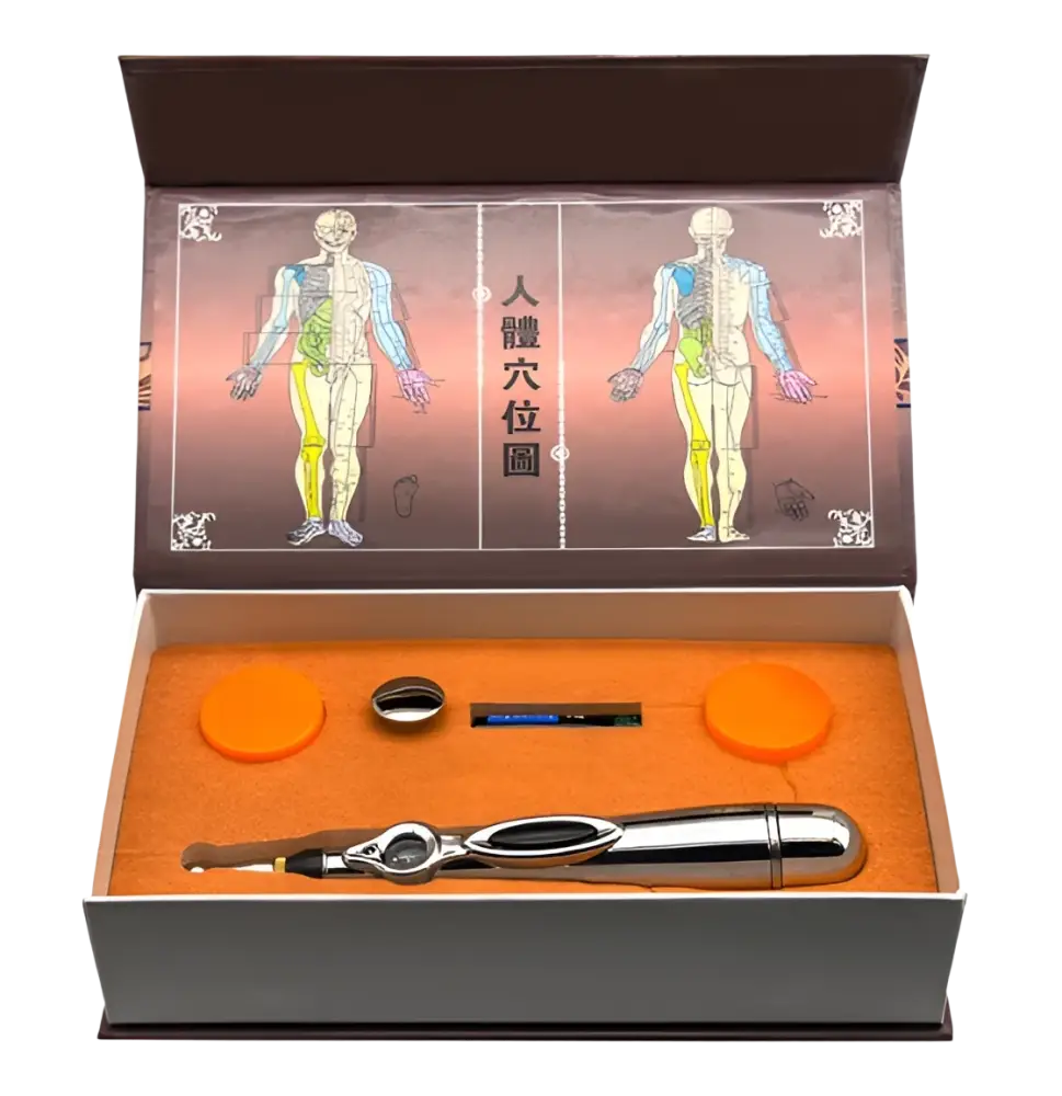 Stylo d'acupuncture électrique (AcuPen) - Boite d'emballage et son contenu - stylo d'acupression