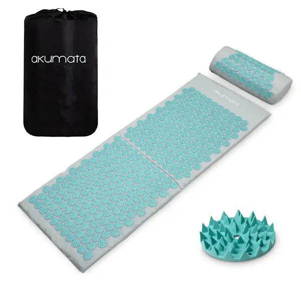 Tapis Acupression XL Akumata Soft - Gris - Turquoise