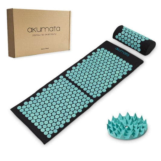 Tapis d’Acupression XL Akumata Soft - Noir - Turquoise