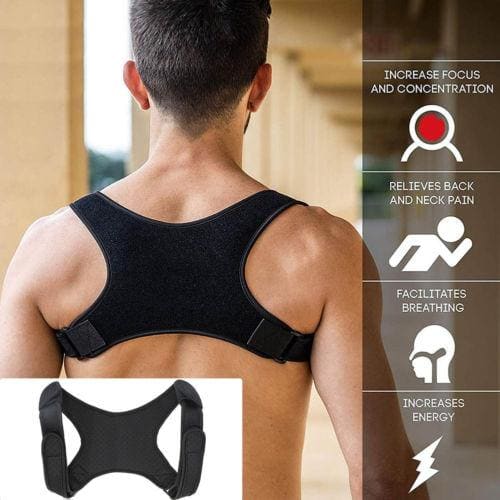 Correcteur de Posture Dorsale Réglable sur homme vu de dos