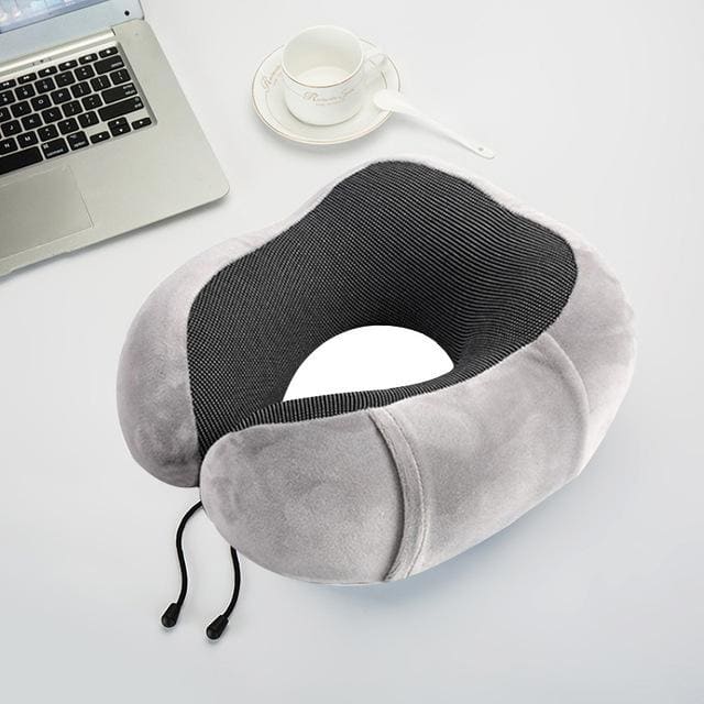Coussin de Voyage à Mémoire de Forme - Gris