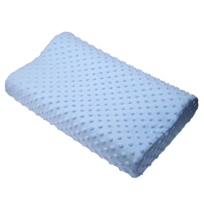 Oreiller à mémoire de forme pour cervicales - bleu