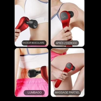 Mini Pistolet de Massage - Massage du dos, des jambes, des bras et des douleurs musculaires
