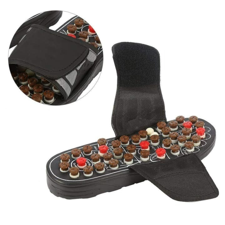 Sandales massage acupression et ses velcros - Chausson massage pied