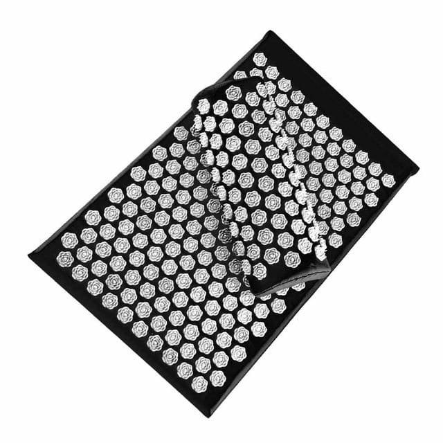 Tapis fleur de lotus anti douleurs - Noir - Tapis d'acupression