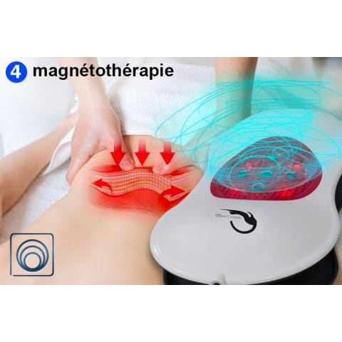 Appareil de Massage Vibrant pour le Dos Smart Lumbar Pro X et sa fonction de magnétothérapie qui soulage les douleurs.
