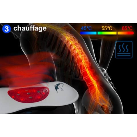 Appareil de Massage Vibrant pour le Dos Smart Lumbar Pro X et sa fonction chauffante.