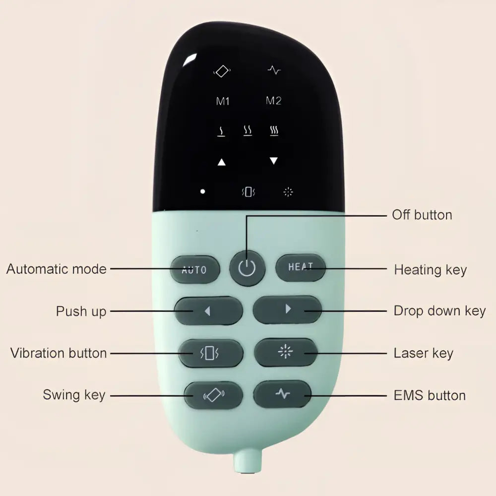 Appareil de Massage Vibrant pour le Dos Smart Lumbar Pro X - Détails télécommande