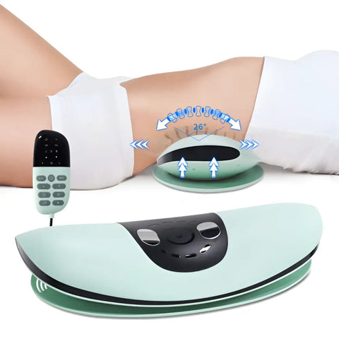 Femme utilisant l'Appareil de Massage Vibrant Smart Lumbar Pro