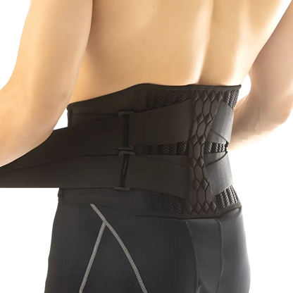 Ceinture lombaire sciatique sur homme vu de dos