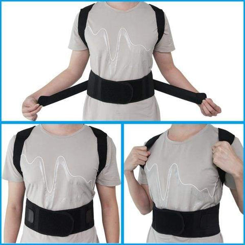Correcteur de posture magnétique - Homme qui règle le correcteur de posture pour soulager ses douleurs lombaires - Cervi-Care