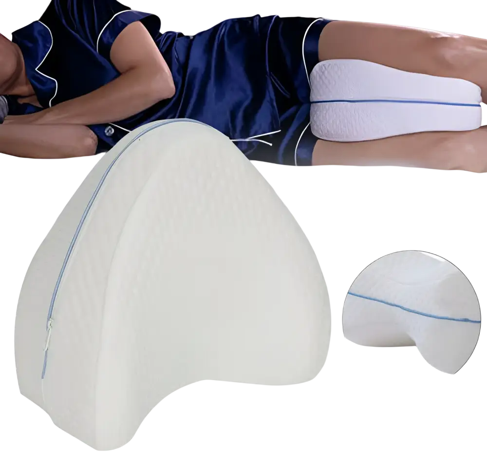 Coussin de Genoux pour Dormir entre jambes d'une femme qui dort