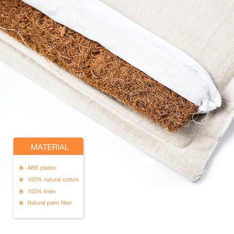 Tapis Fleur de Lotus en fibre de coco et lin