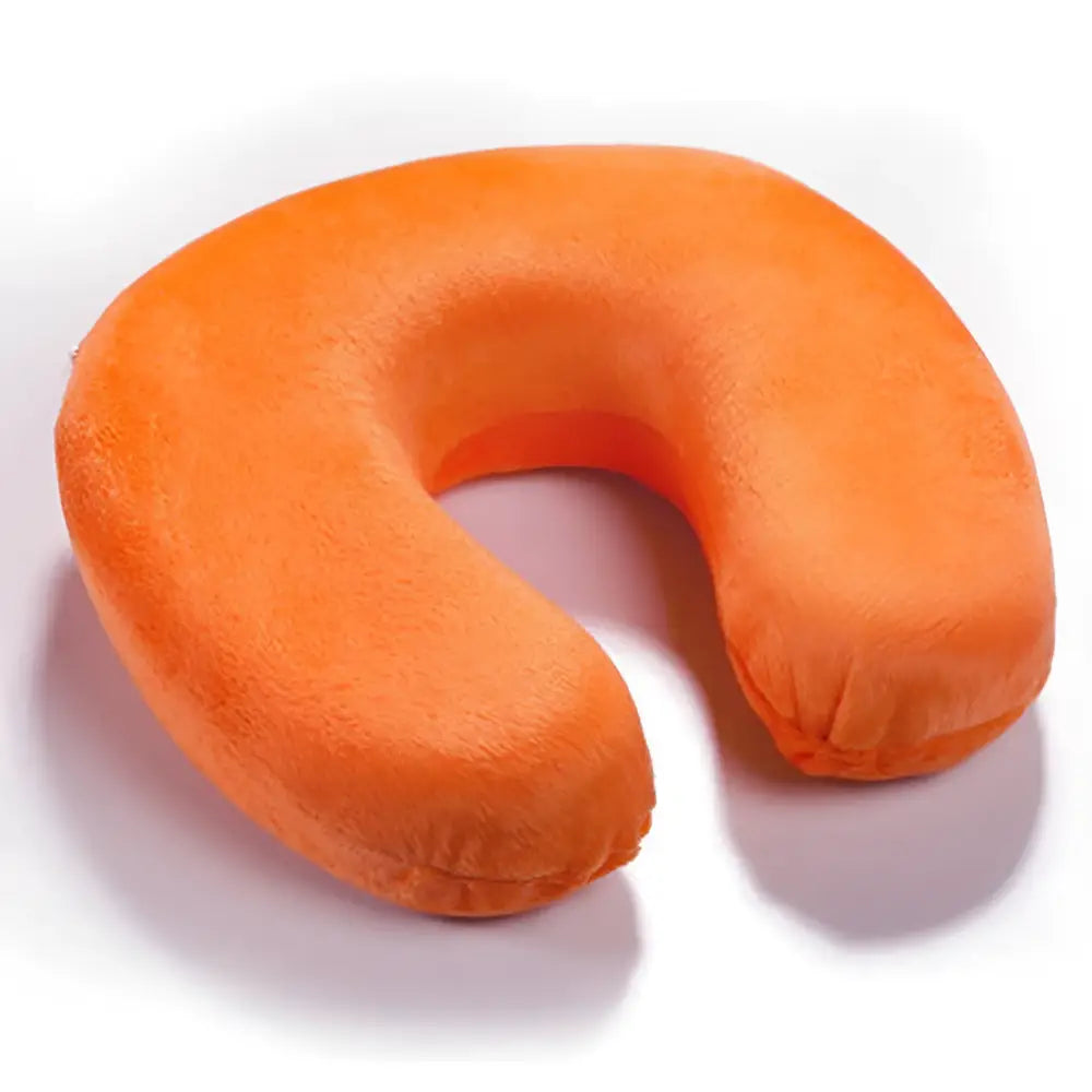 Oreiller de Voyage à Mémoire de Forme en U - Orange