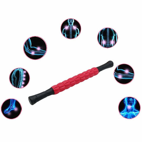 Baton rouleau de massage pour soulager les douleurs dorsales, lombaires, cervicales, du trapèze, des pieds, des jambes, des bras et de la colonne vertébrale.