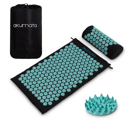 Tapis Acupuncture Akumata Soft - Noir - Turquoise