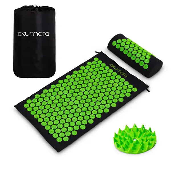 Tapis Acupuncture Akumata Soft - Noir - Vert