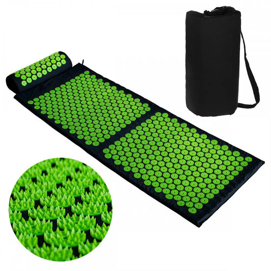 Tapis d’acupression XL Cervi-Care™ Grand format - Noir - Vert