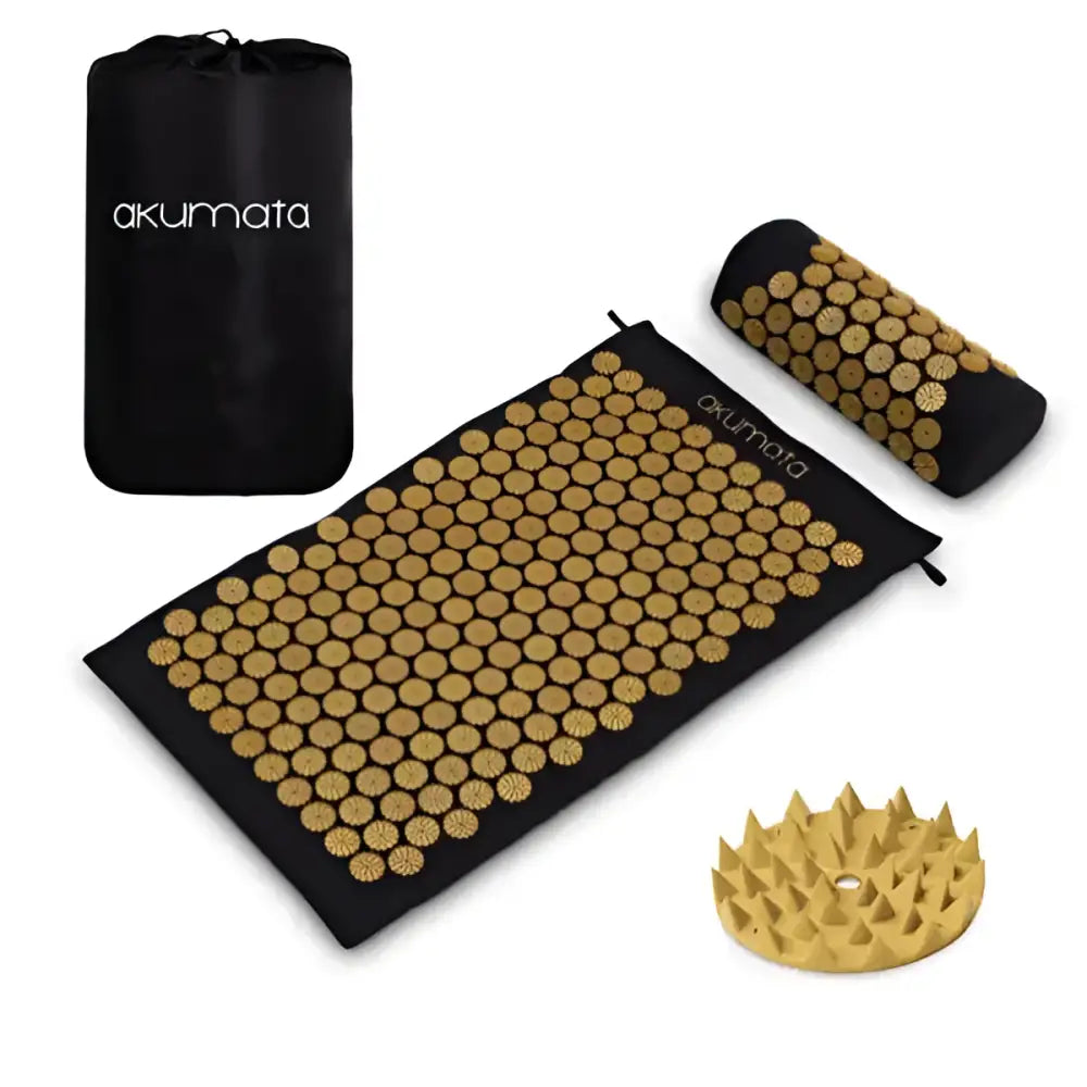 Tapis Acupuncture Akumata Soft - Noir - Or