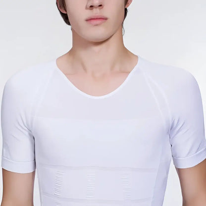 Tee Shirt Mal de Dos - zoom sur la poitrine d'un homme