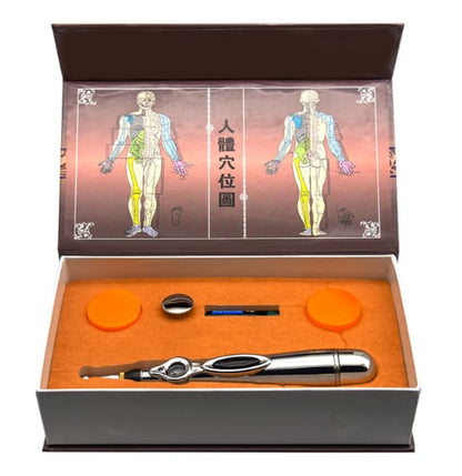 Stylo d'acupuncture électrique (AcuPen) - Boite d'emballage et son contenu - stylo d'acupression